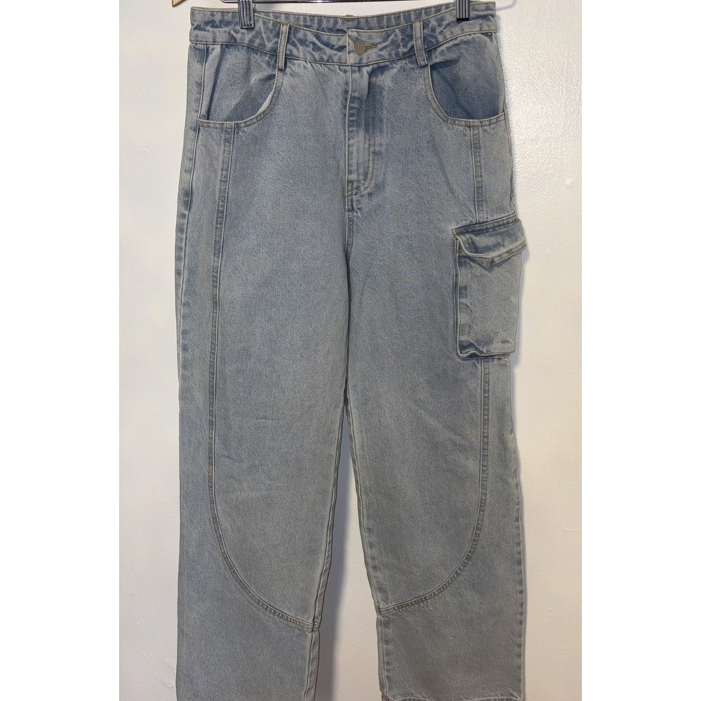 Pretty Garbage‎  Cargo Jeans Women's Size Small (26-27) Wide Leg